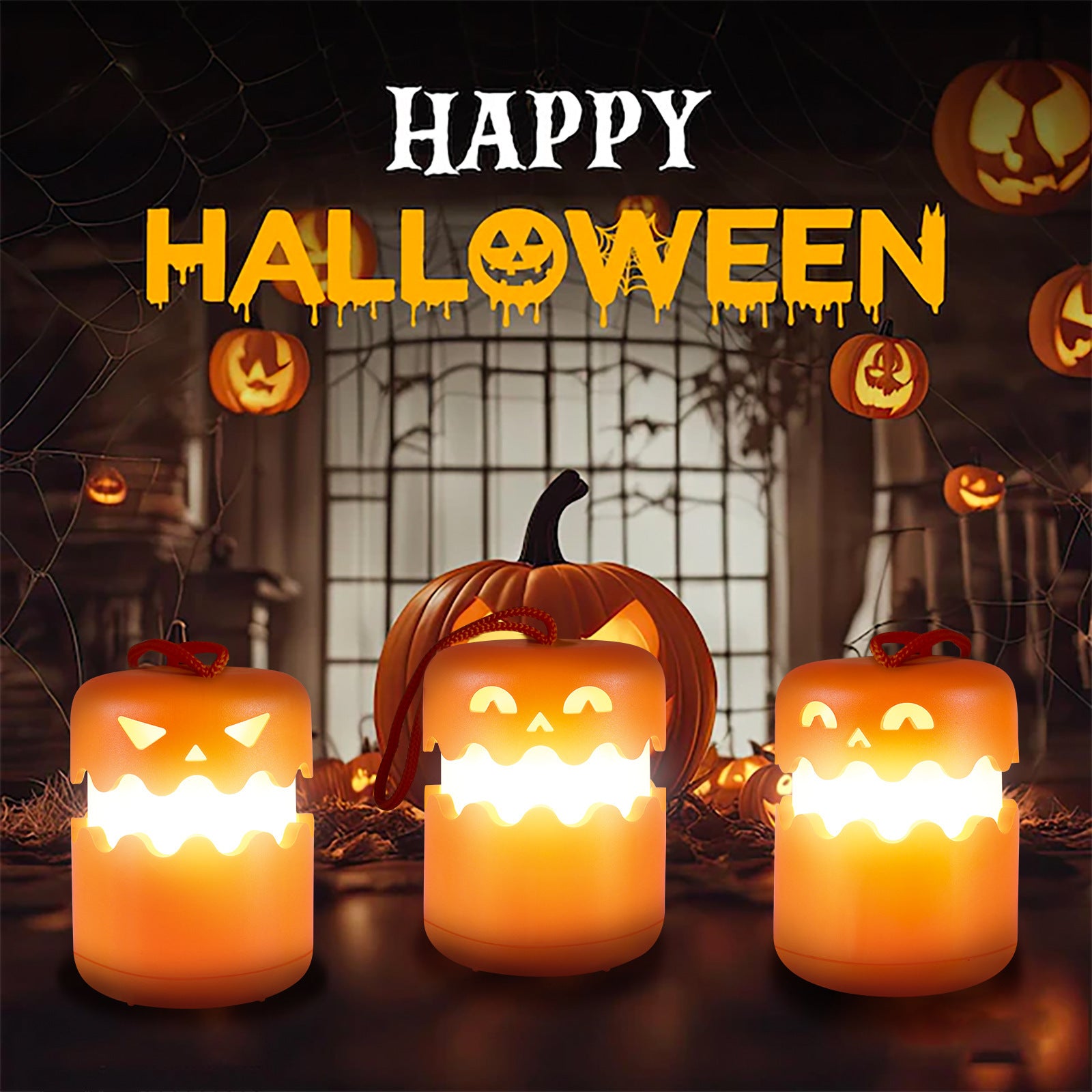 Halloween Pumpkin Lamp Foldable Portable Small Night Lamp - Bellarte Enchanté Halloween Pumpkin Lamp Foldable Portable Small Night Lamp